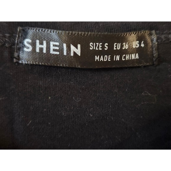 Shein 'Time Is Money' Graphic T-Shirt Junior's Size Small Black - Picture 4 of 4